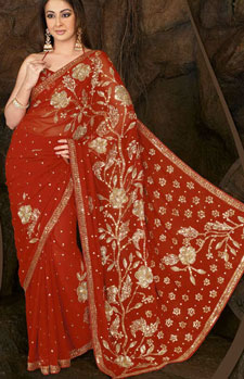 red indian saree, red hot saree, indian models