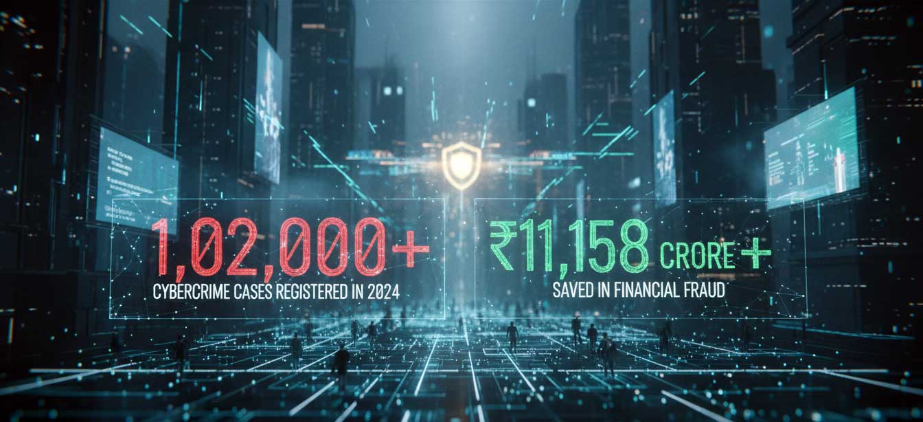2024 में देश में साइबर अपराध के 1.02 लाख से अधिक मामले दर्ज, वित्तीय धोखाधड़ी में 11,158 करोड़ रुपये से ज्यादा बचाए गए